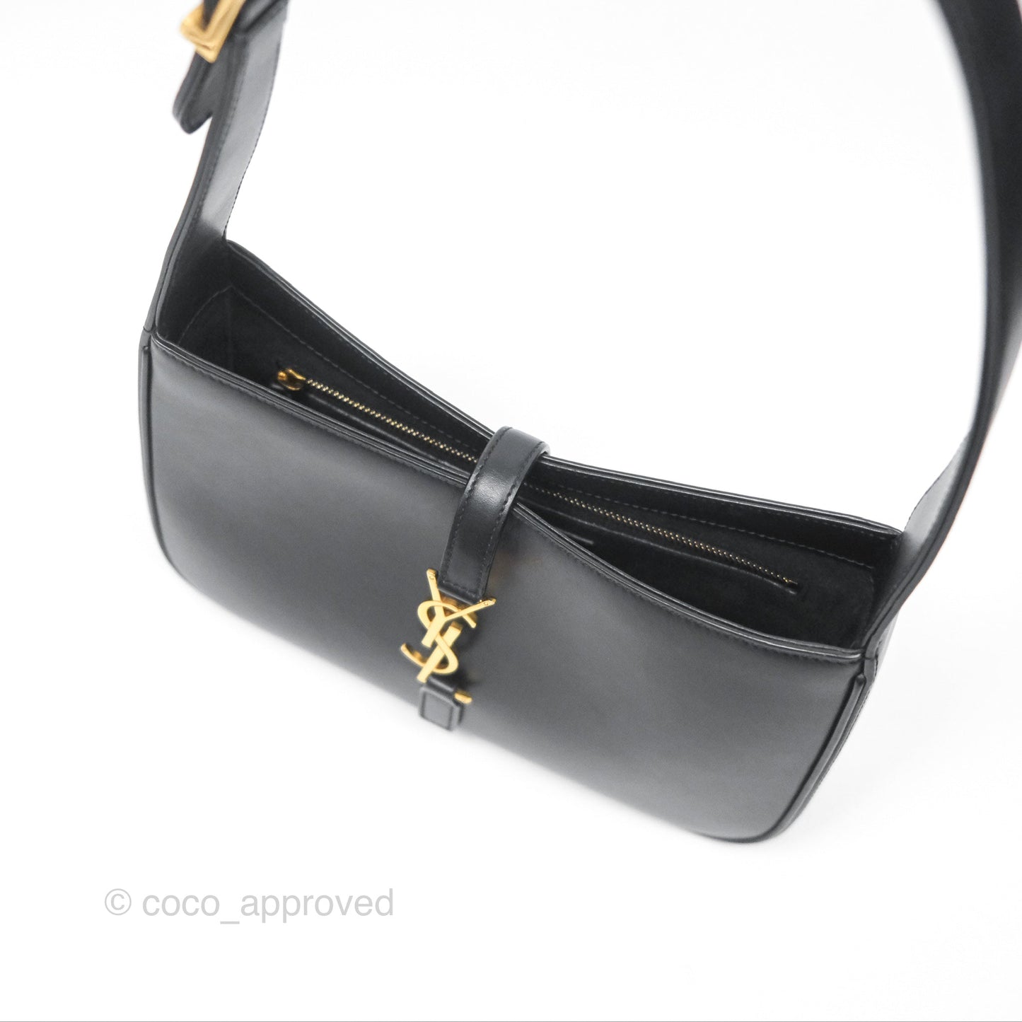 Saint Laurent ‘Le 5 a 7’ Hobo Bag Black Smooth Calfskin