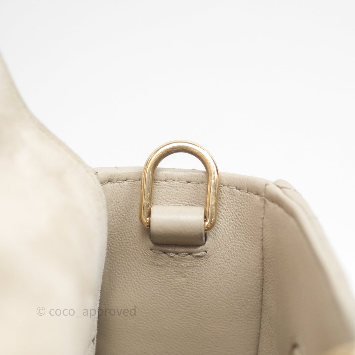 Dior Medium Lady D-Joy Bag Sand Lambskin Cannage Gold Hardware