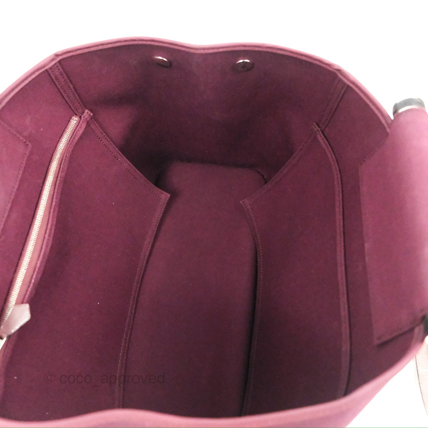 Hermès Cabag Elan Bag Purple Canvas