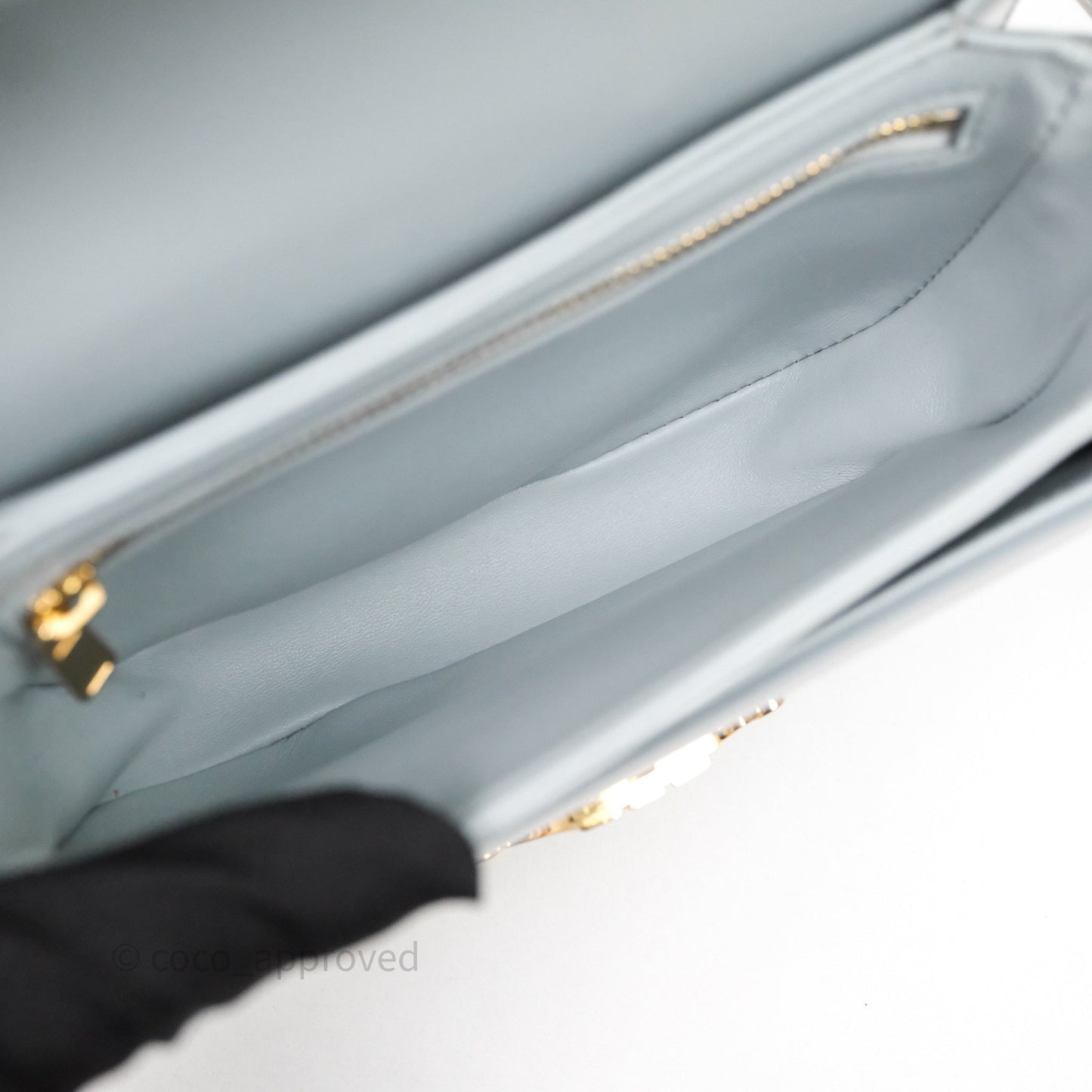 Celine Teen Besace Light Blue Shiny Calfskin