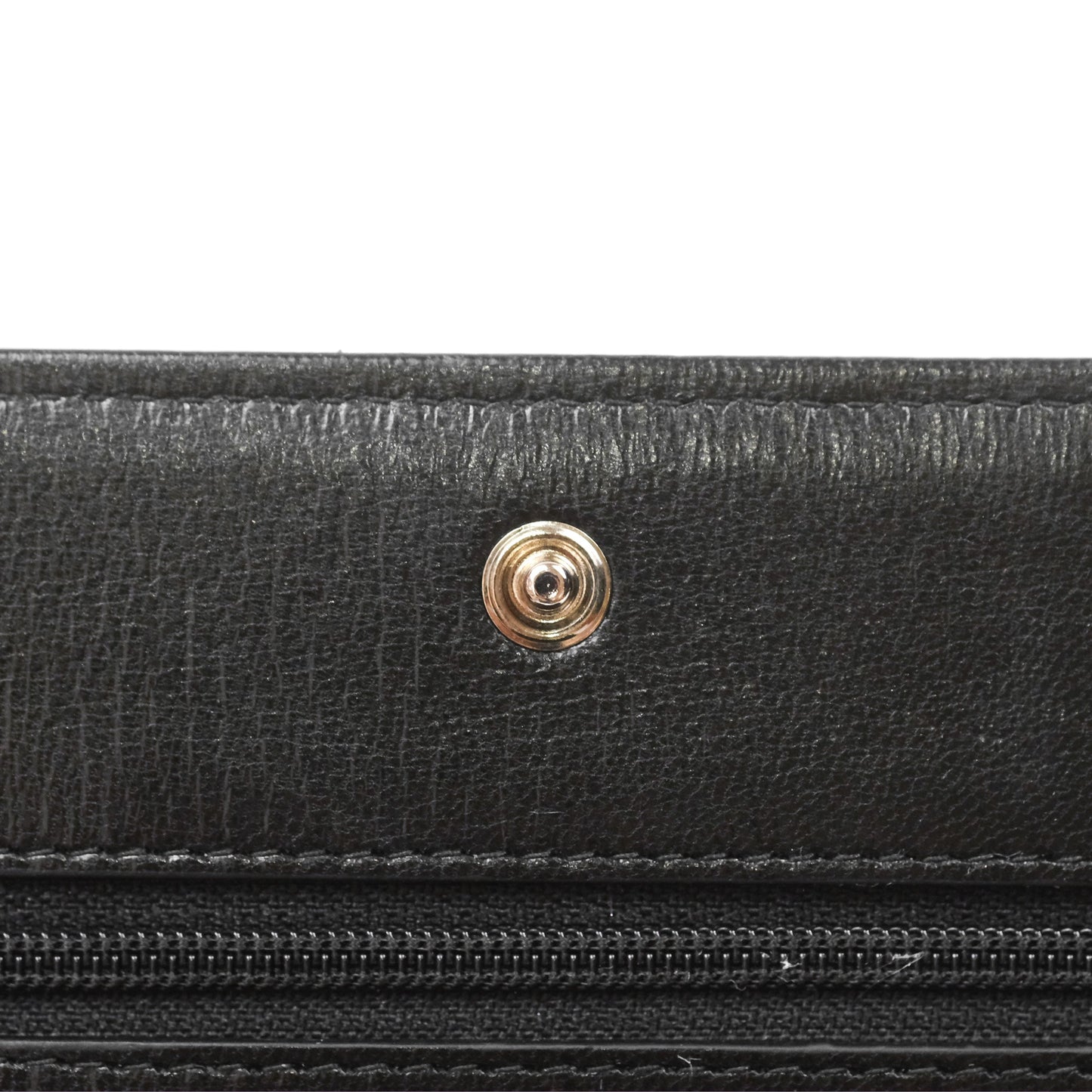 Chanel Diamond CC Wallet On Chain WOC Black Goatskin Silver Hardware