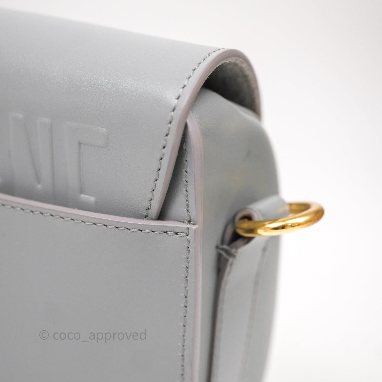 Christian Dior Medium Bobby Flap Grey Box Calfskin
