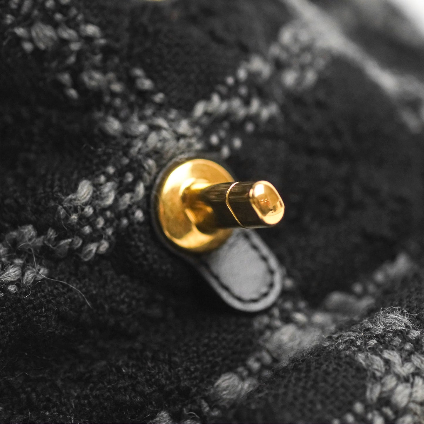 Chanel Duma Backpack Black Tweed Gold Hardware 22K