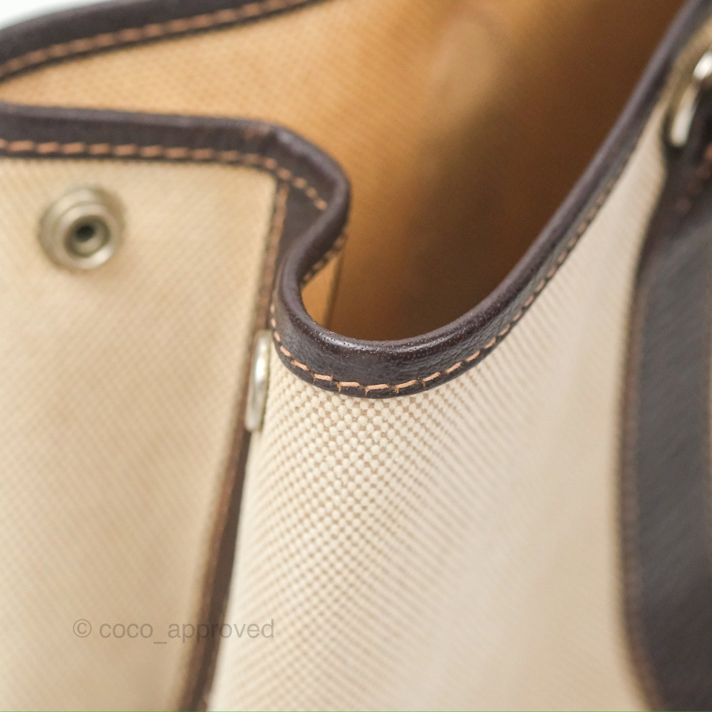 Hermès Garden Party 30 Canvas Brown/ Natural