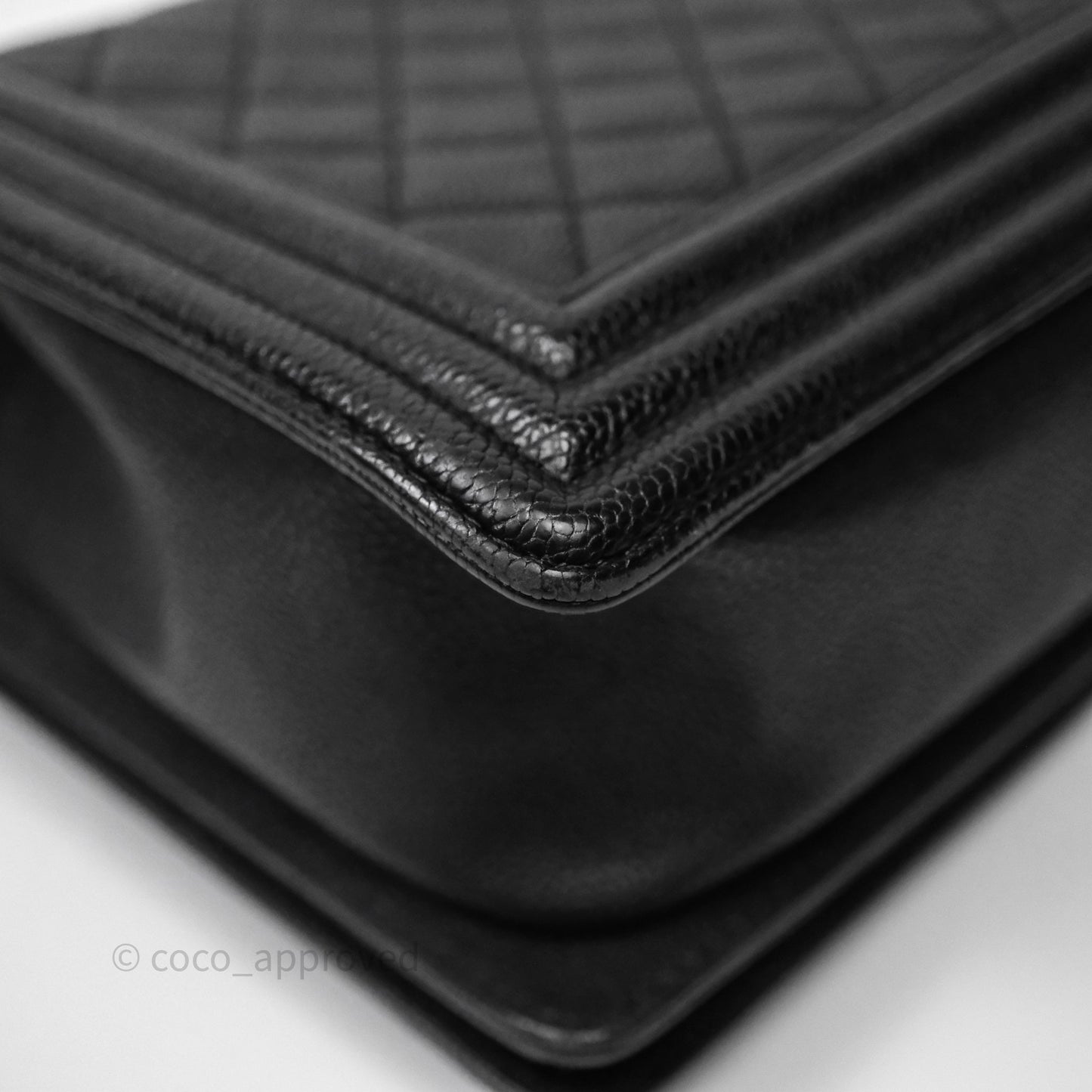 Chanel Quilted New Medium Boy Black Caviar Ruthenium Hardware