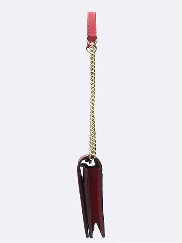 Luxury Gucci Trending 2025 410114 Red color leather WOC long wallet and mini shoulder bag