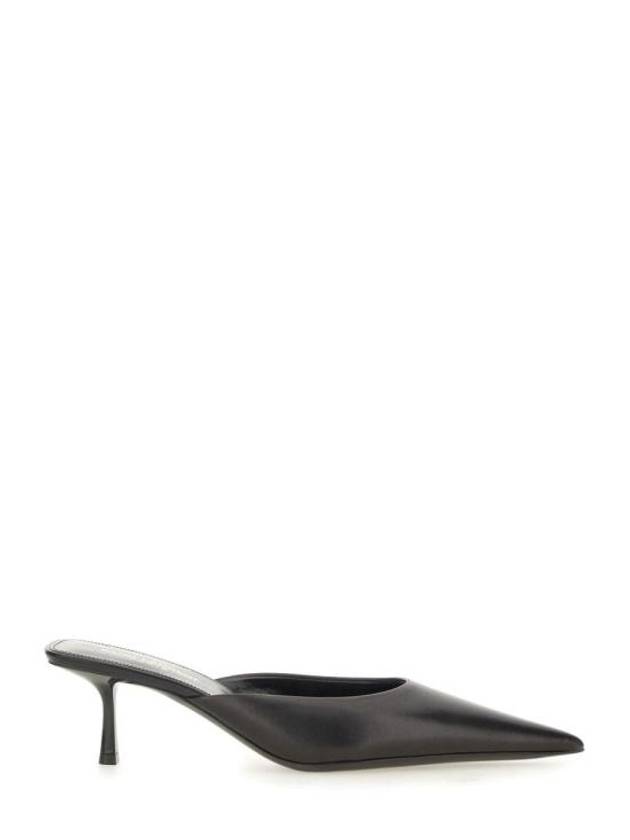 Luxury Saint Laurent Women's Barbara Smooth Leather Mules Black