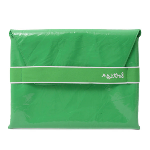 Luxury Bottega Veneta Green Enamel Clutch Bag