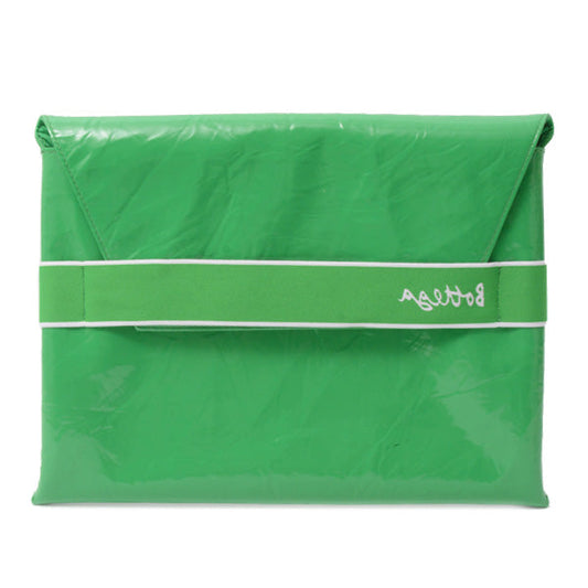 Luxury Bottega Veneta Green Enamel Clutch Bag