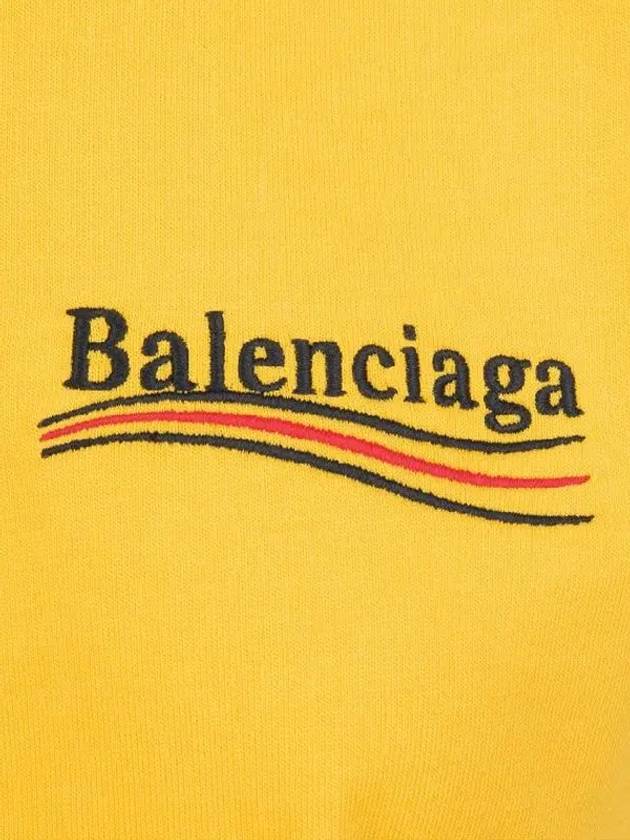 Luxury Balenciaga Wave Logo Slim Fit Short Sleeve T-Shirt Yellow