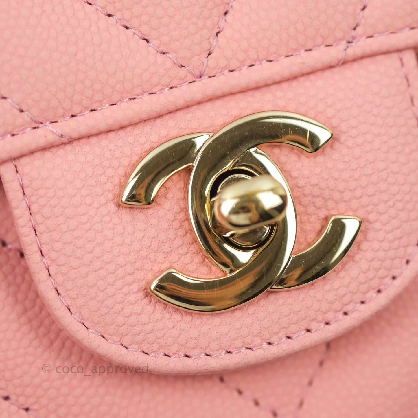 Chanel Classic Chevron S/M Small Double Flap Pink Matte Caviar Gold Hardware