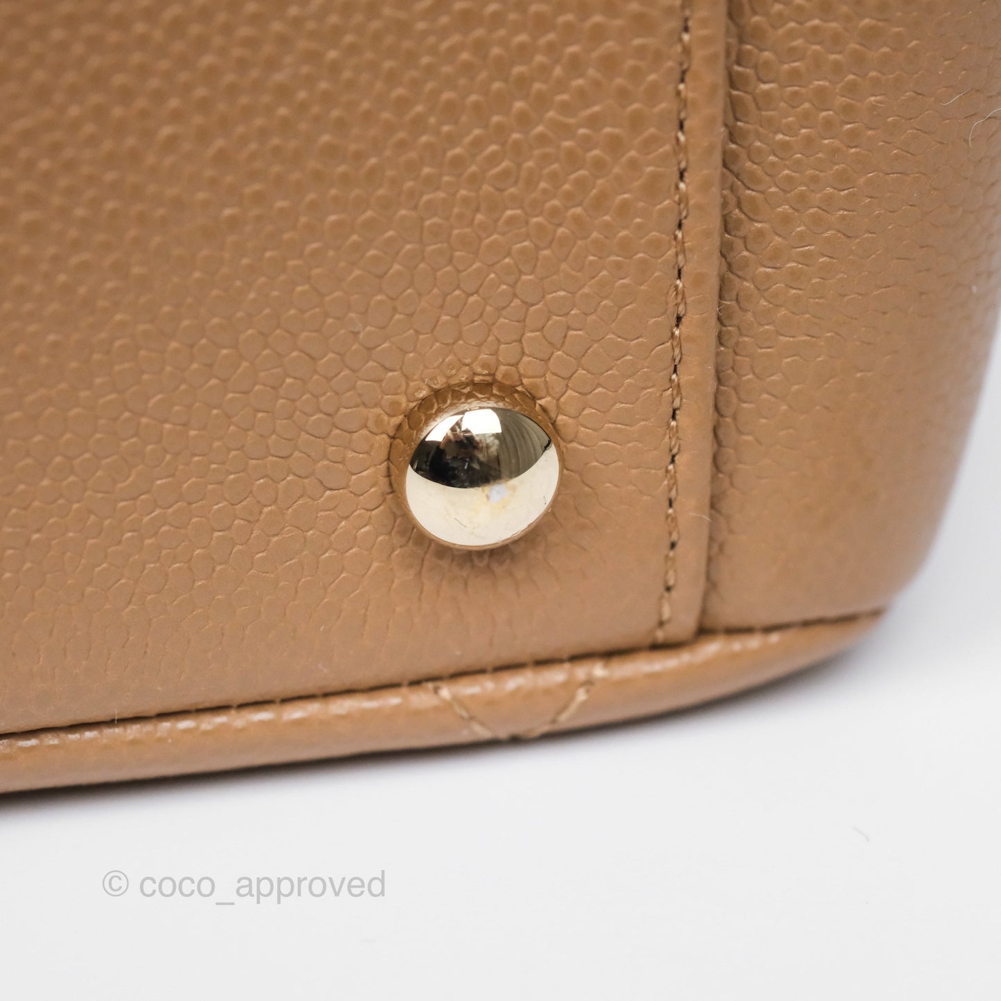 Chanel Quilted Medium Business Affinity Flap Dark Beige Caviar Gold Hardware