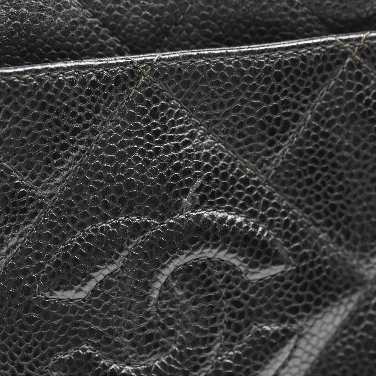 Chanel Vintage Camera Bag Black Caviar Gold Hardware
