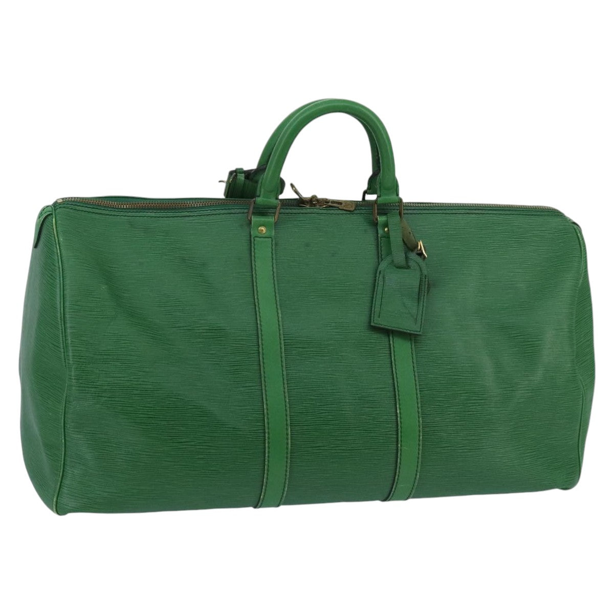 LOUIS VUITTON Epi Keepall 55 Boston Bag Green M42954 LV 98046
