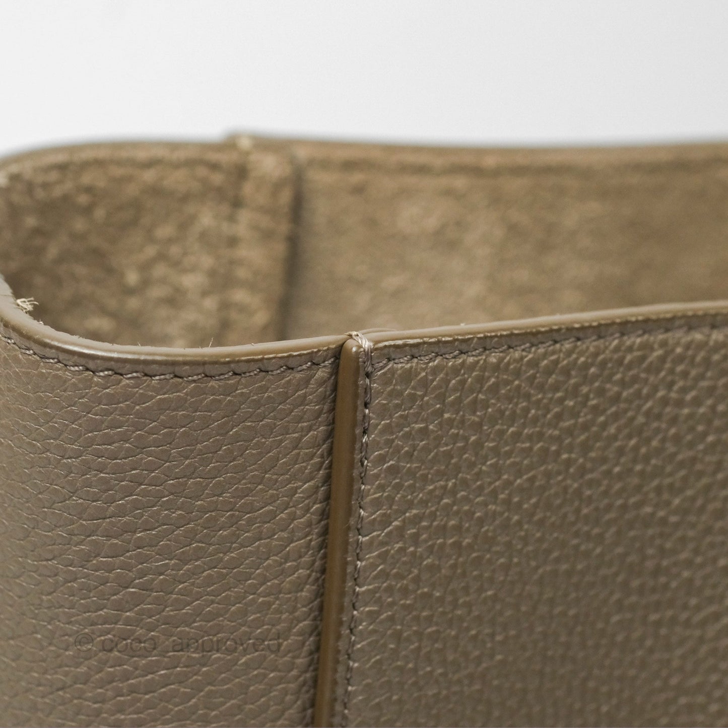 Celine Small Sangle Bucket Bag Taupe Grained Calfskin Gold Hardware