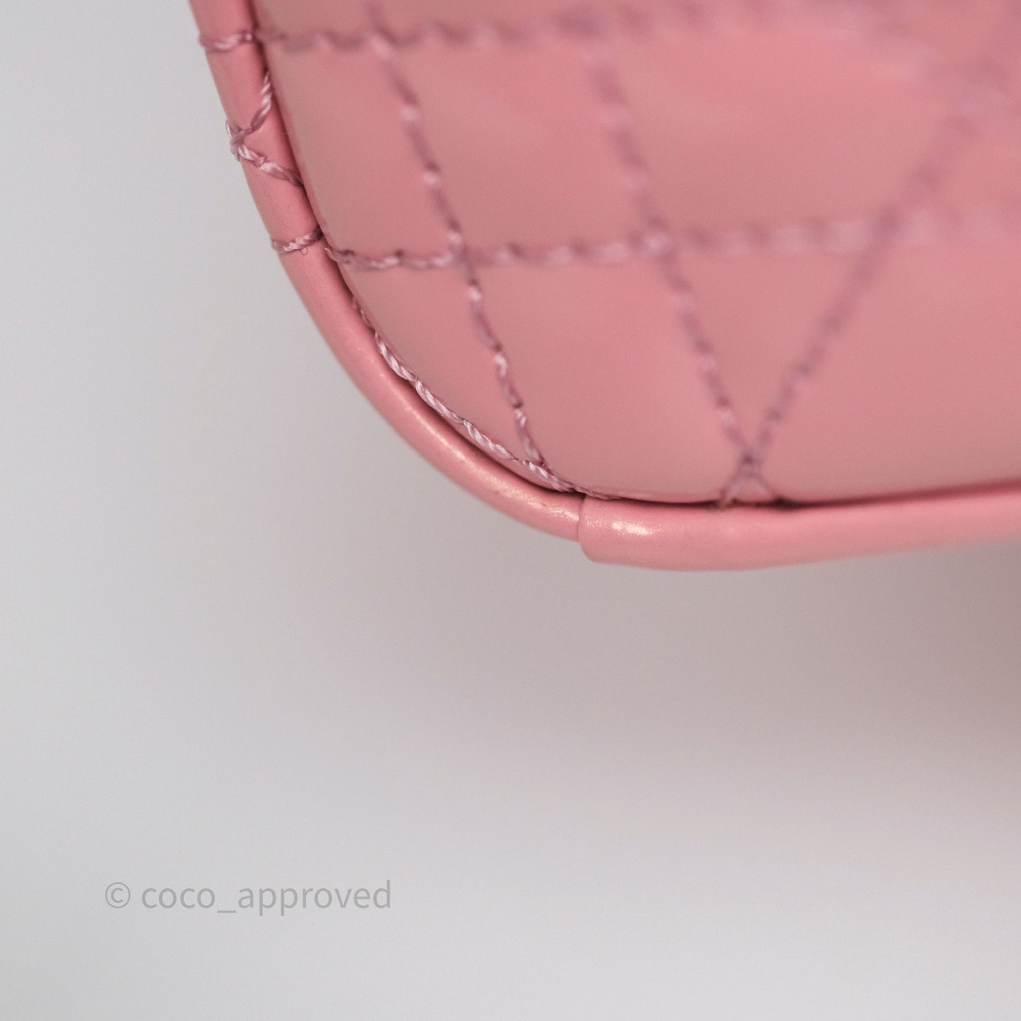 Dior Mini Lady Dior Pink Pearlescent Patent Cannage Gold Hardware