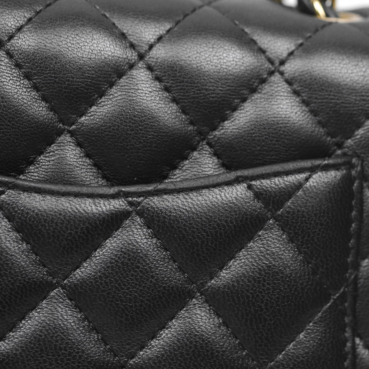 Chanel Mini Square Black Lambskin Gold Hardware
