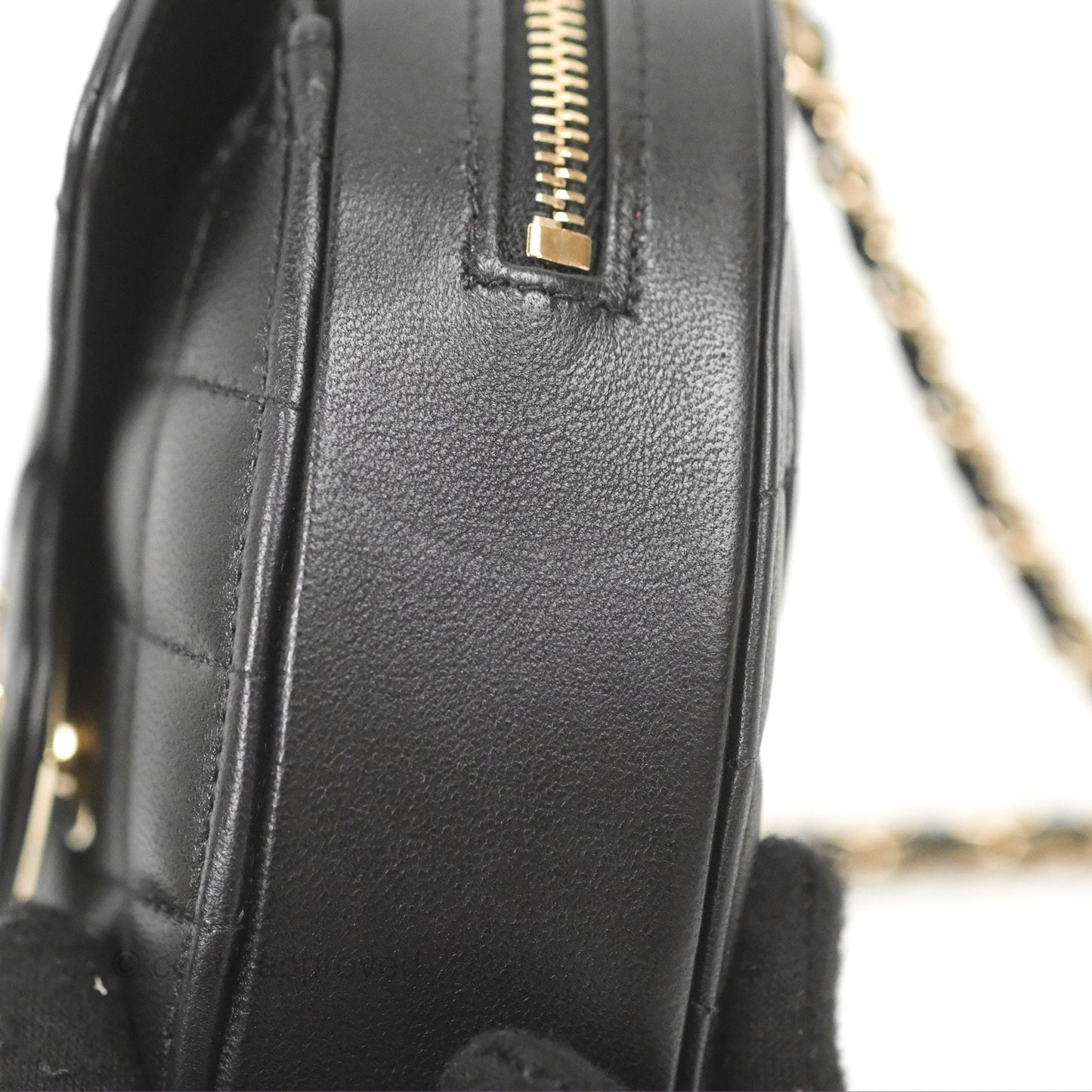 Chanel Small Heart Bag Black Lambskin Gold Hardware 22S