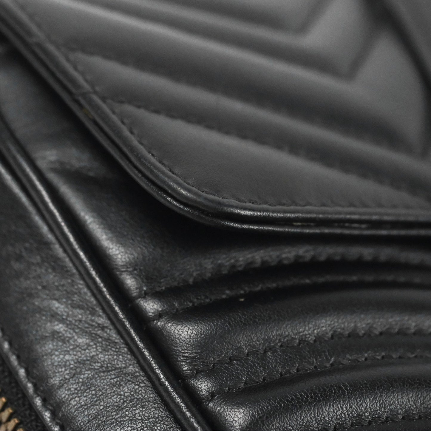 Gucci Small GG Marmont Shoulder Bag Matelasse with Sylvie Web Strap Black