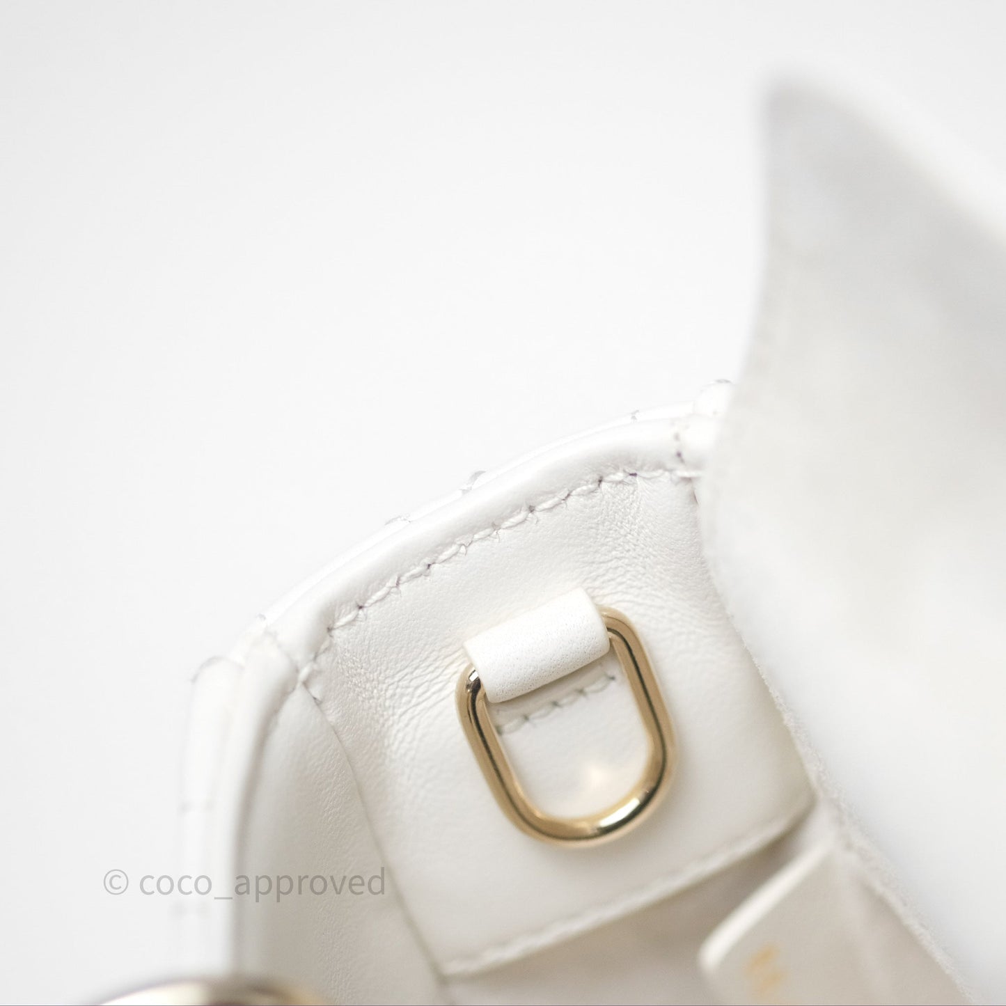 Christian Dior Micro Lady D-Joy Bag Latte Lambskin Cannage Gold Hardware