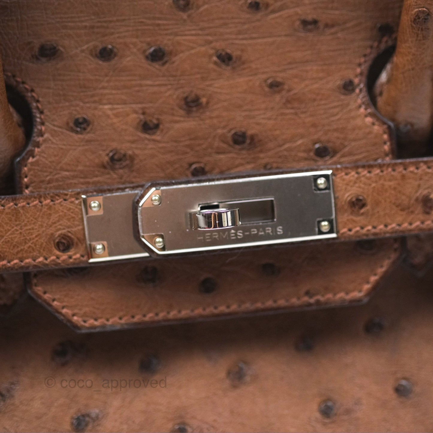 Hermès Birkin Retourne 30 Dark Brown Ostrich Palladium Hardware