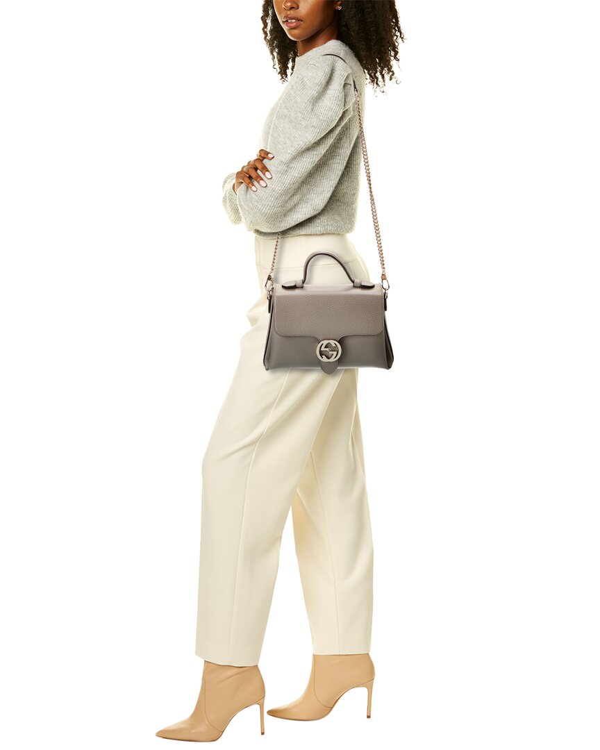 Luxury Gucci Trending 2025 Logo Leather Shoulder Bag