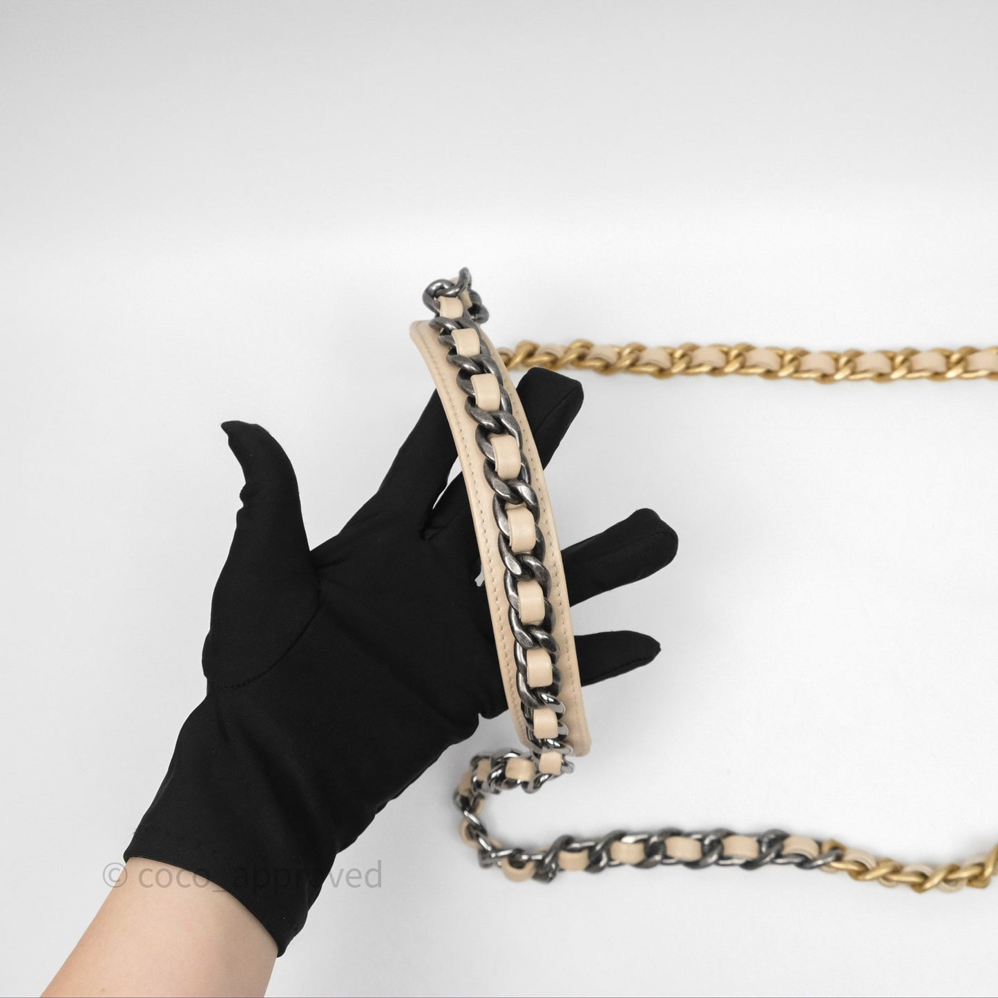 Chanel 19 Small Beige Mixed Hardware