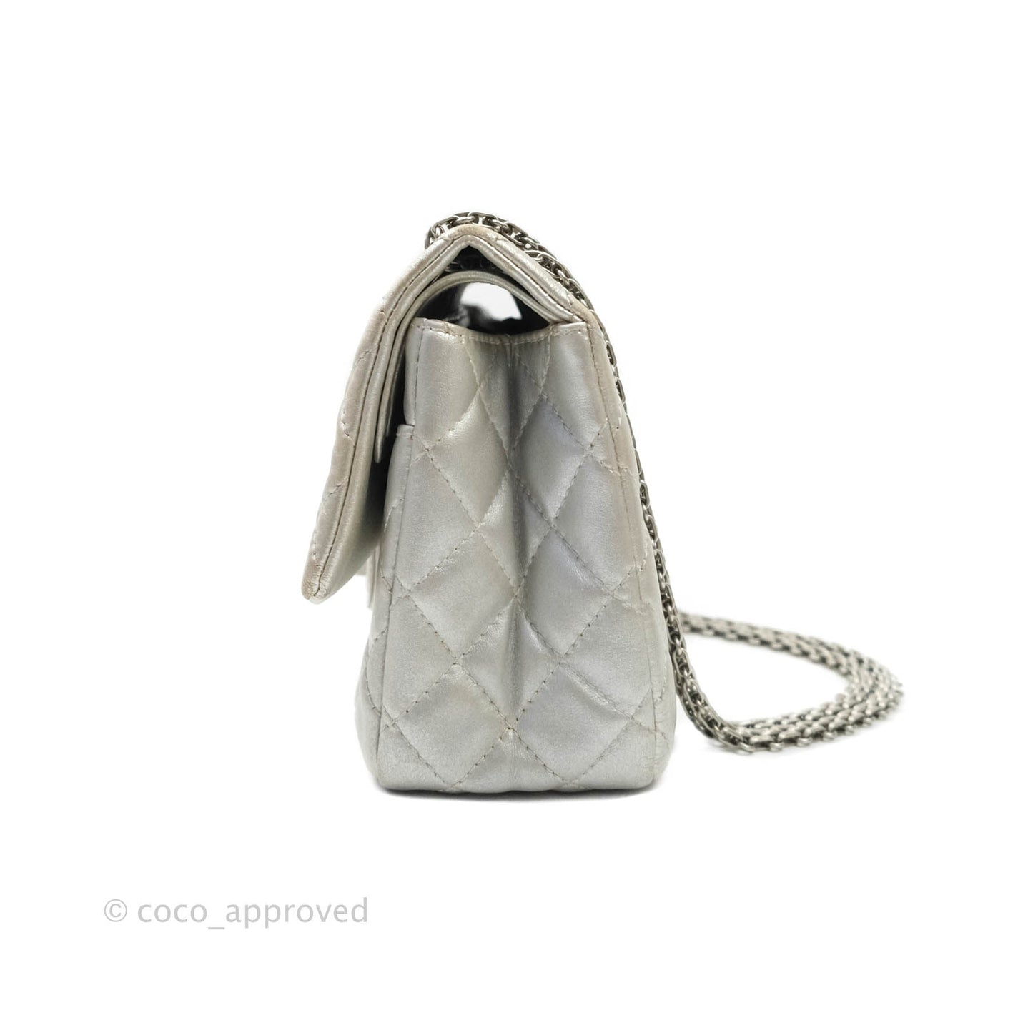Chanel Reissue 226 Silver Calfskin Silver Hardware