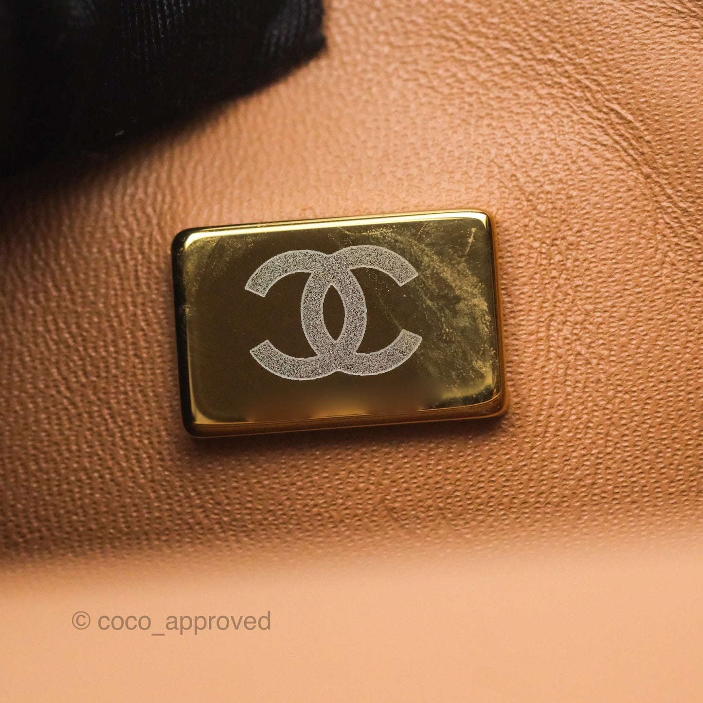 Chanel Top Handle Mini Rectangular Flap Bag Ecru/Beige Lambskin Gold Hardware 23P