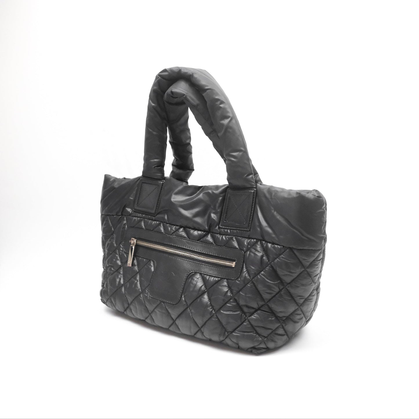 Chanel Coco Cocoon Tote Bag PM Black Nylon