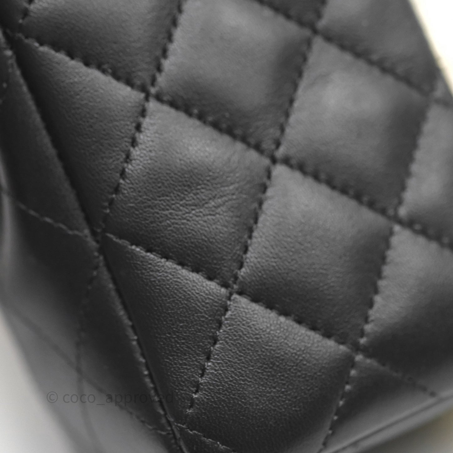 Chanel Mini Rectangular Flap Quilted Black White Lambskin Gold Hardware