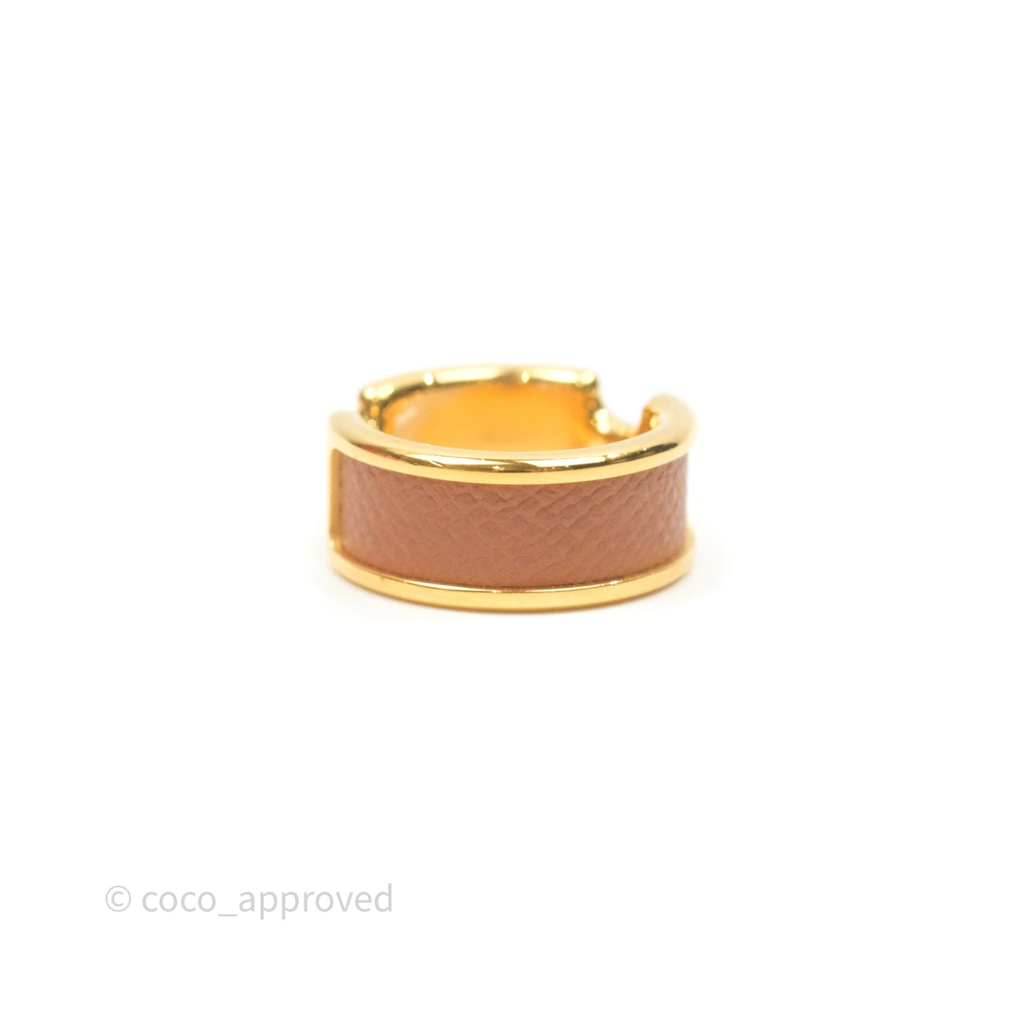 Hermès Olympe Ring Small Model Gold 37 Epsom Gold Hardware