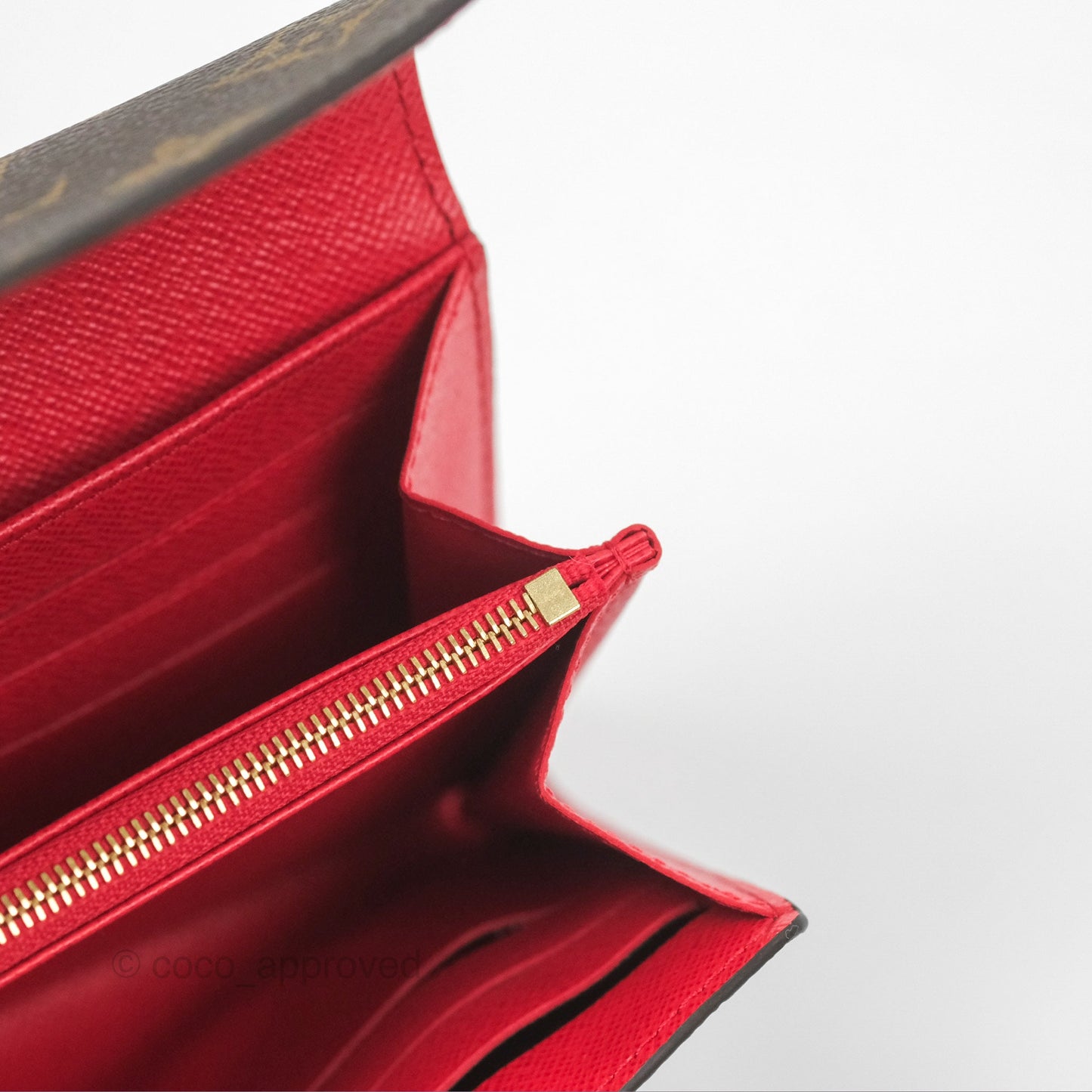 Louis Vuitton Sarah Wallet Coquelicot Red Monogram Canvas