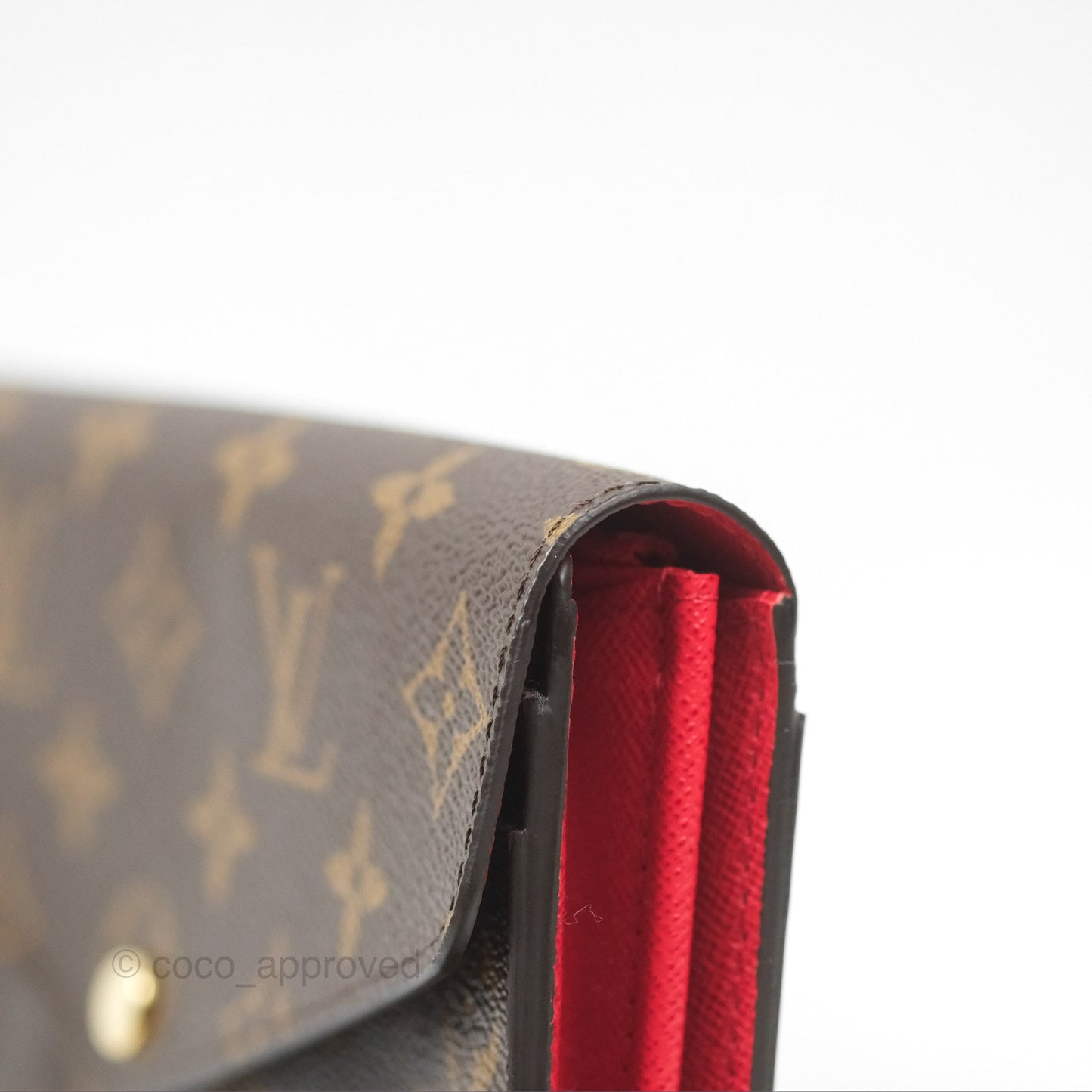 Louis Vuitton Sarah Wallet Coquelicot Red Monogram Canvas