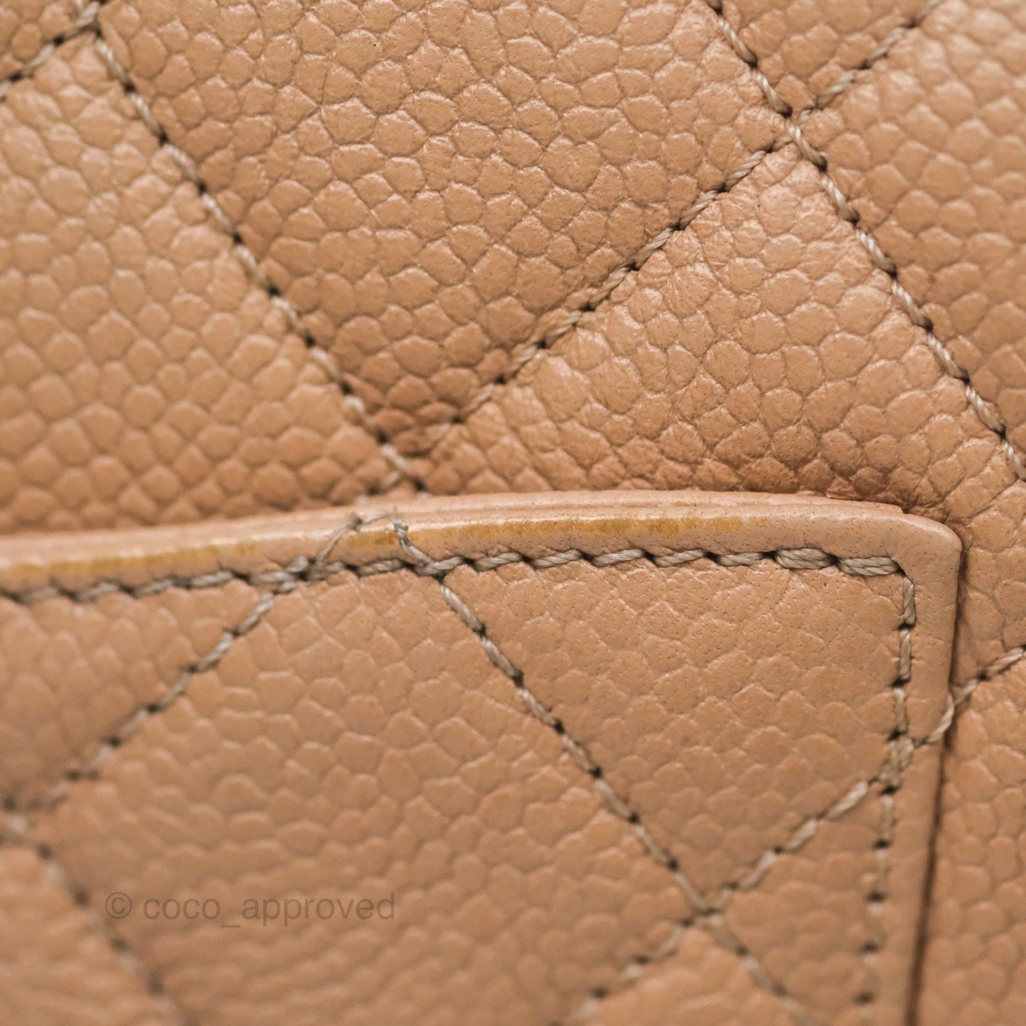 Chanel Small CC Filigree Flap Quilted Beige Black Caviar