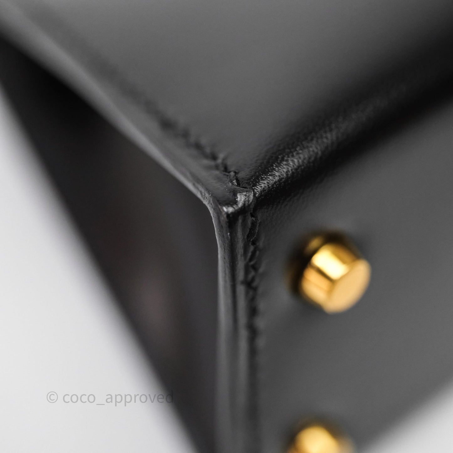 Hermès Mini Kelly II Black Noir 89 Box Leather Gold Hardware