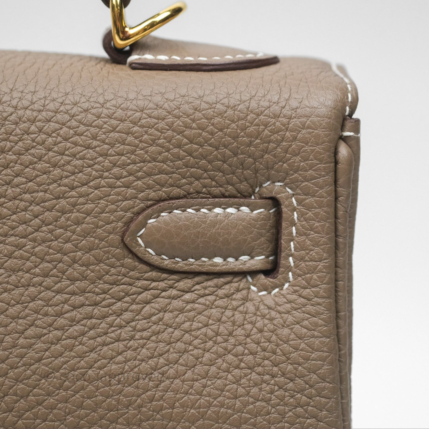 Hermès Kelly 25 Etoupe 18 Retourne Togo Gold Hardware