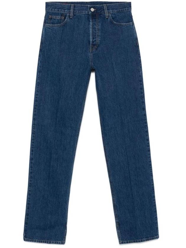 Luxury Gucci Trending 2025 Logo Lasered Denim Jeans Dark Blue
