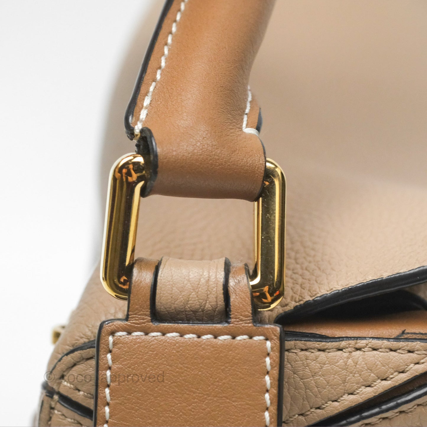 Loewe Small Puzzle Bag Sand Mink Grained Calfskin
