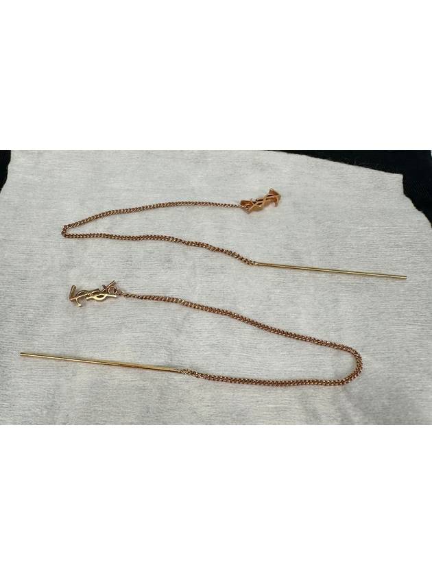 Luxury Saint Laurent Opium YSL Long Threader Earrings