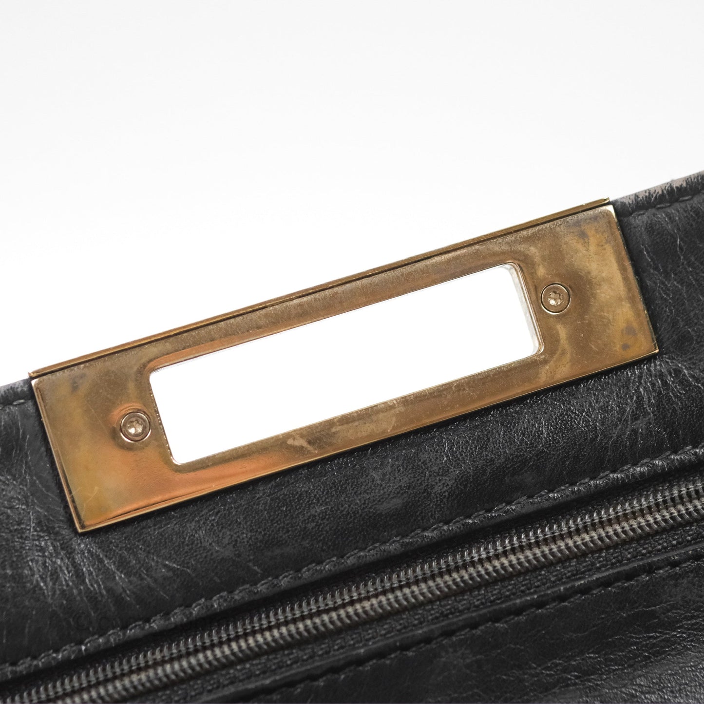 Chanel Golden Class Wallet On Chain WOC Black Patent Gold Hardware