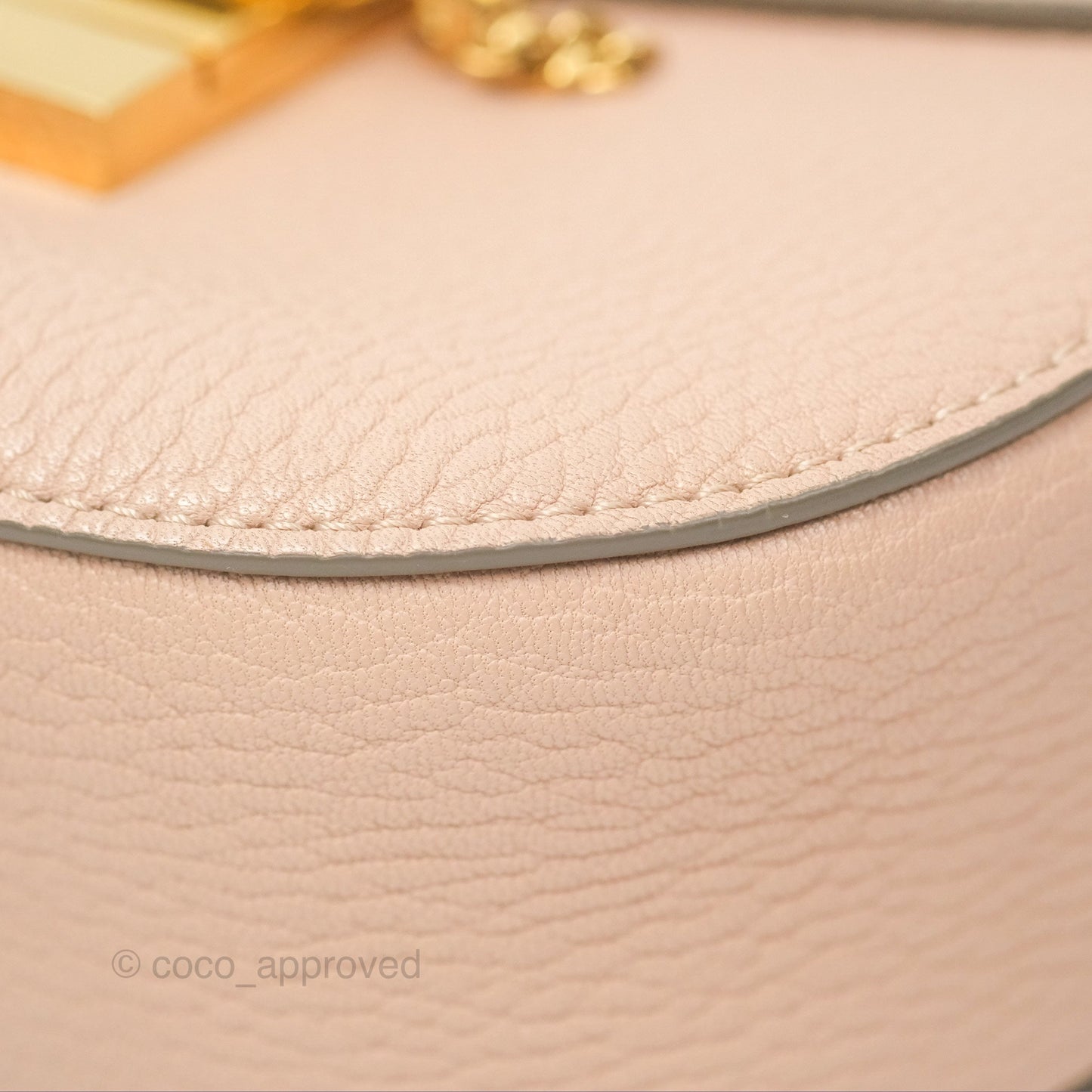 Chloe Drew Crossbody Bag Pink Grained Leather