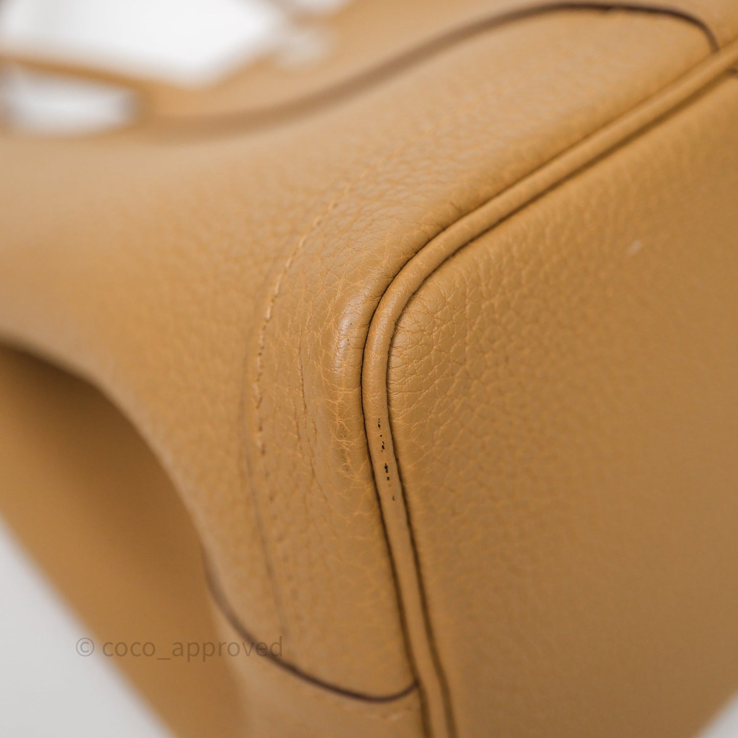 Hermès Garden Party 30 Biscuit 4B Veau Negonda Palladium Hardware