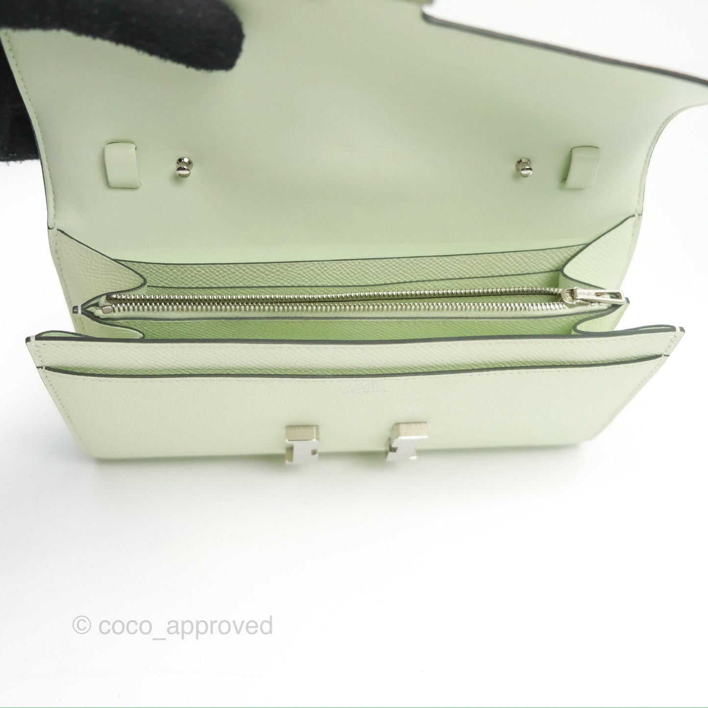 Hermès Constance To Go Wallet Vert Fizz Epsom Palladium Hardware