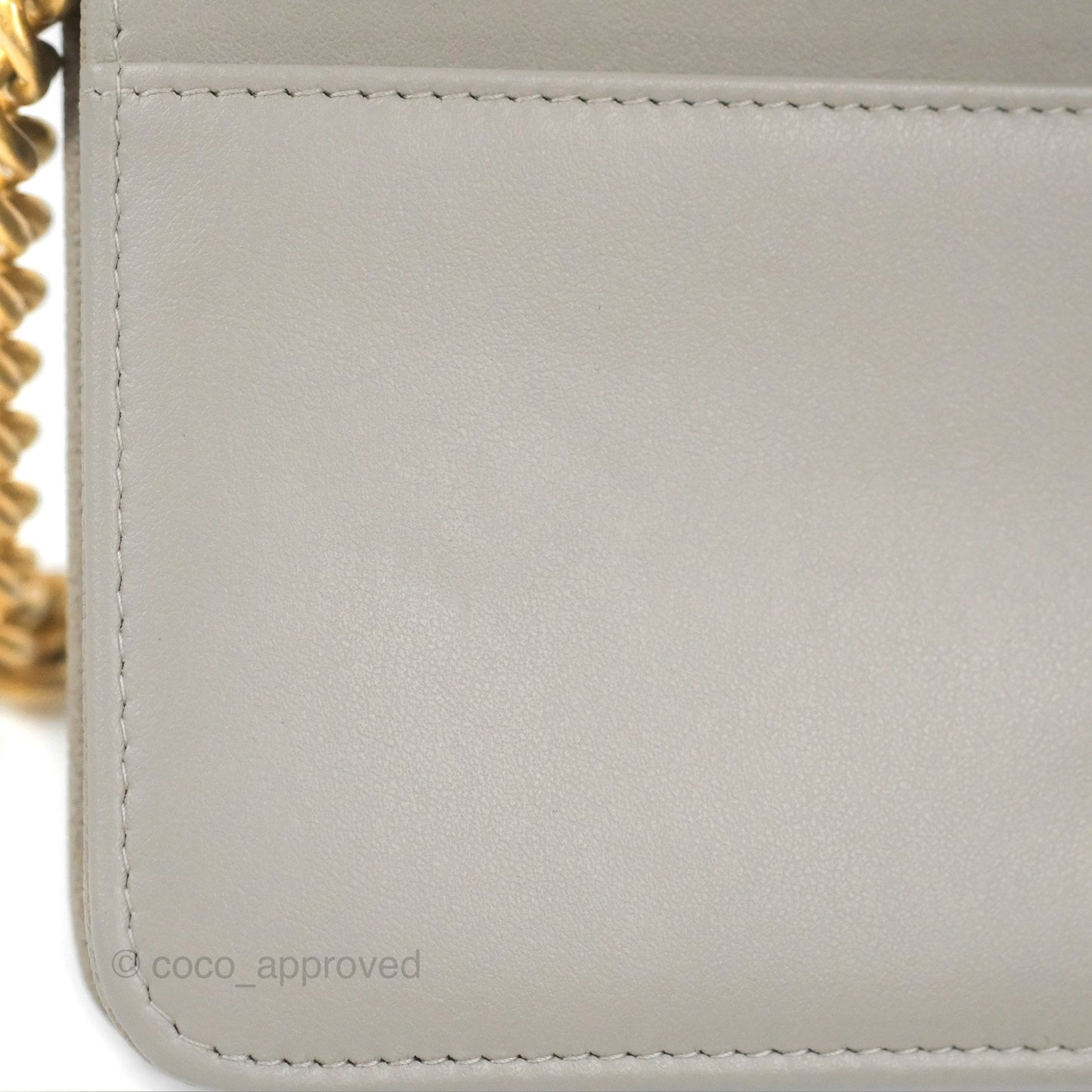 Chanel Quilted Boy Wallet on Chain WOC Grey Caviar Gold Hardware