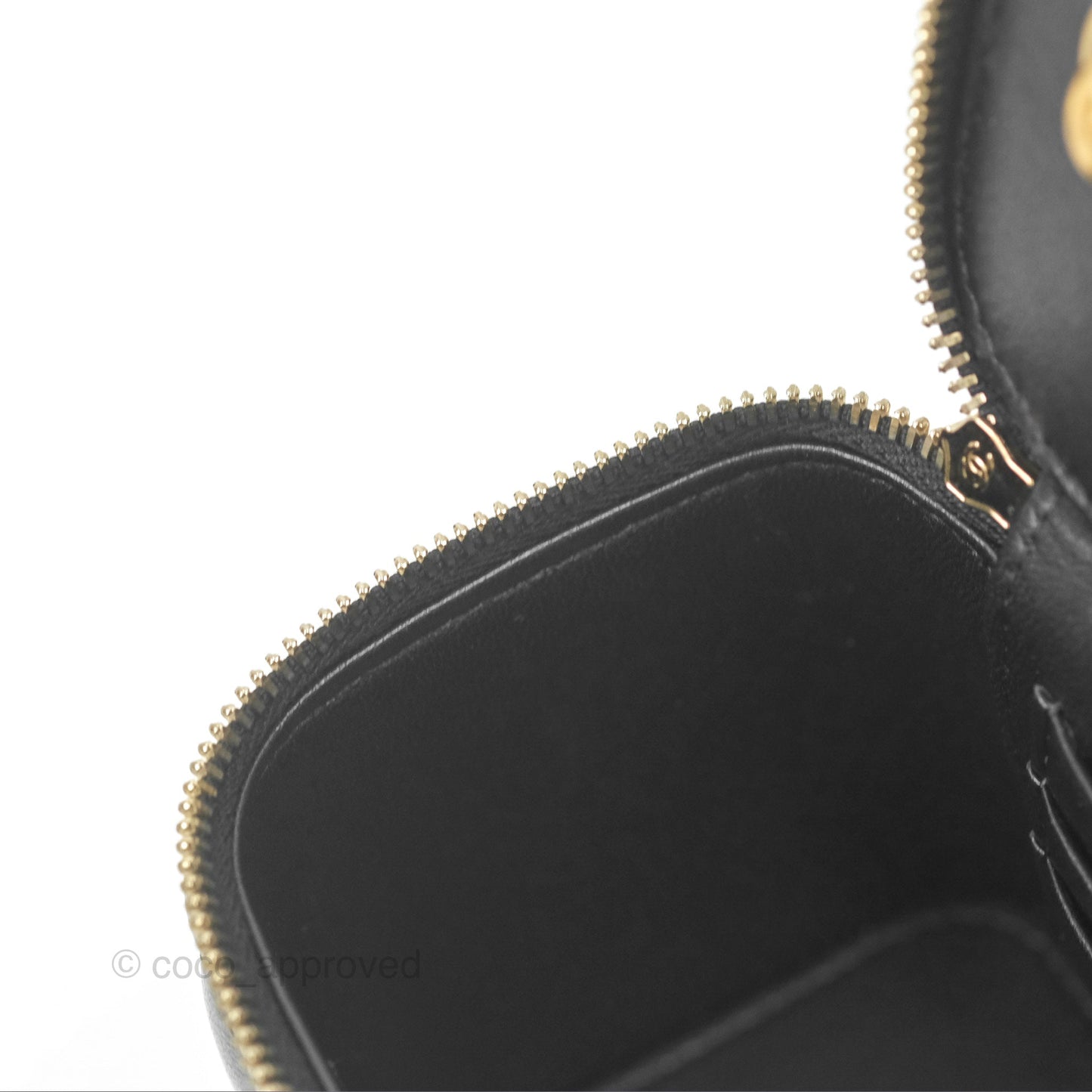 Chanel All Slide Vanity with Adjustable Chain Black Lambskin Aged Gold Hardware