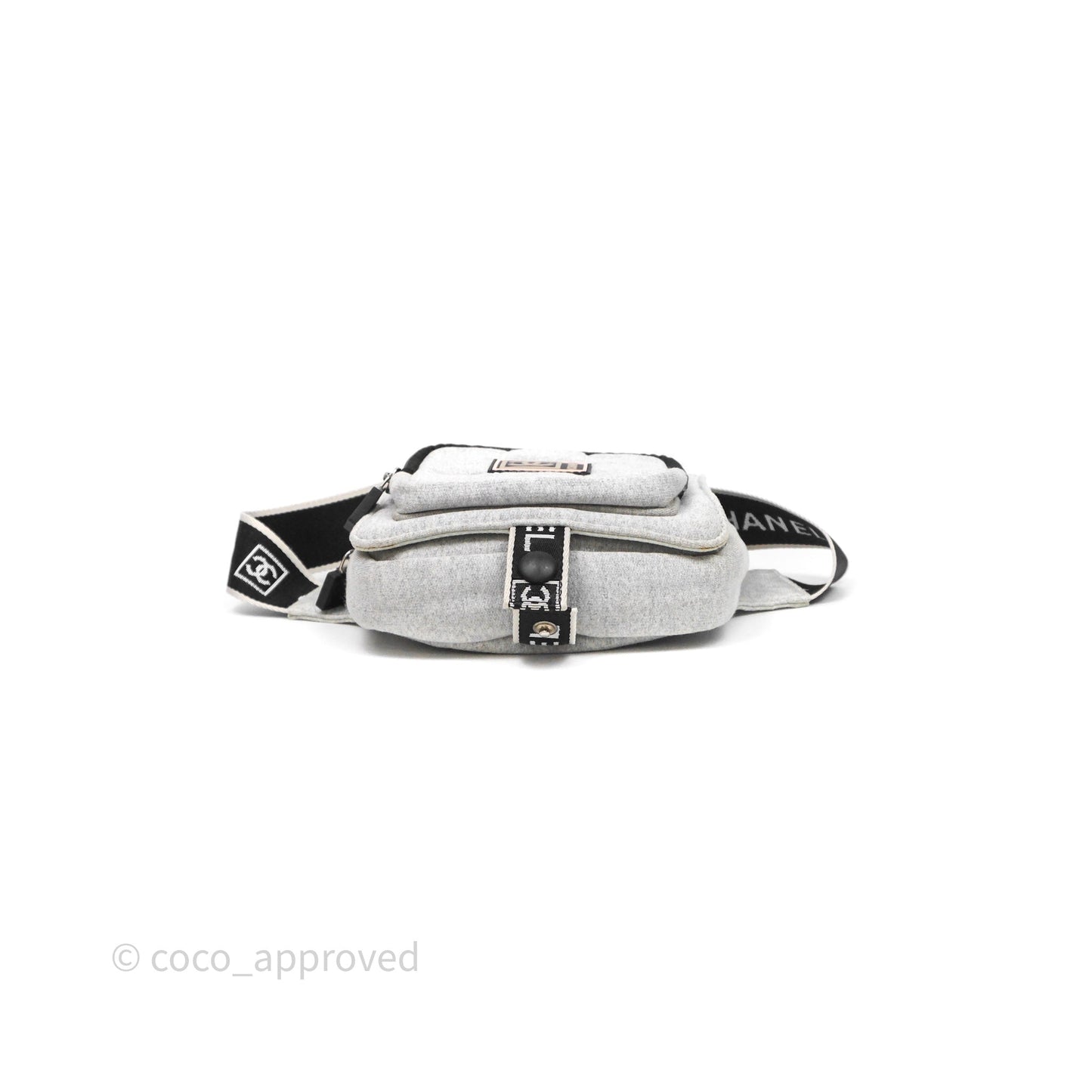 Chanel CC Logo Sport Waist Bag Grey