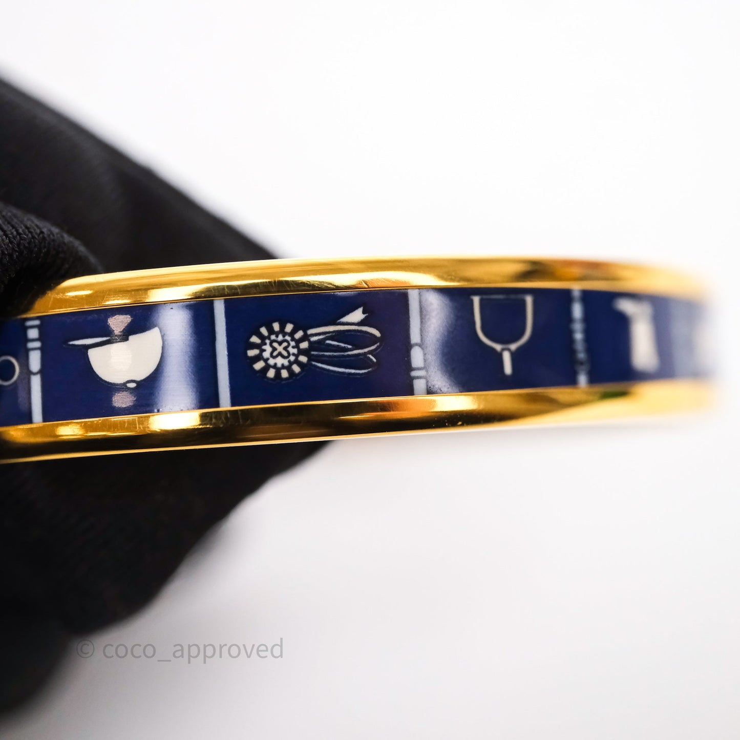 Hermès Bangle Blue Gold Hardware