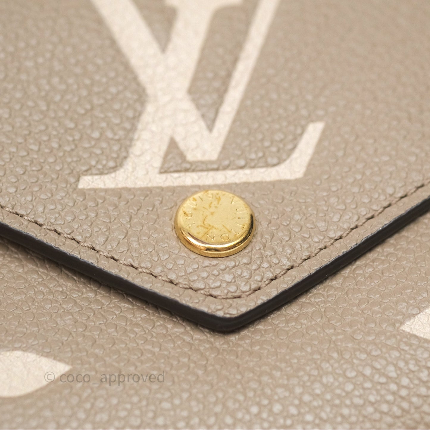 Louis Vuitton Victorine Wallet Monogram Empreinte Dove/Cream