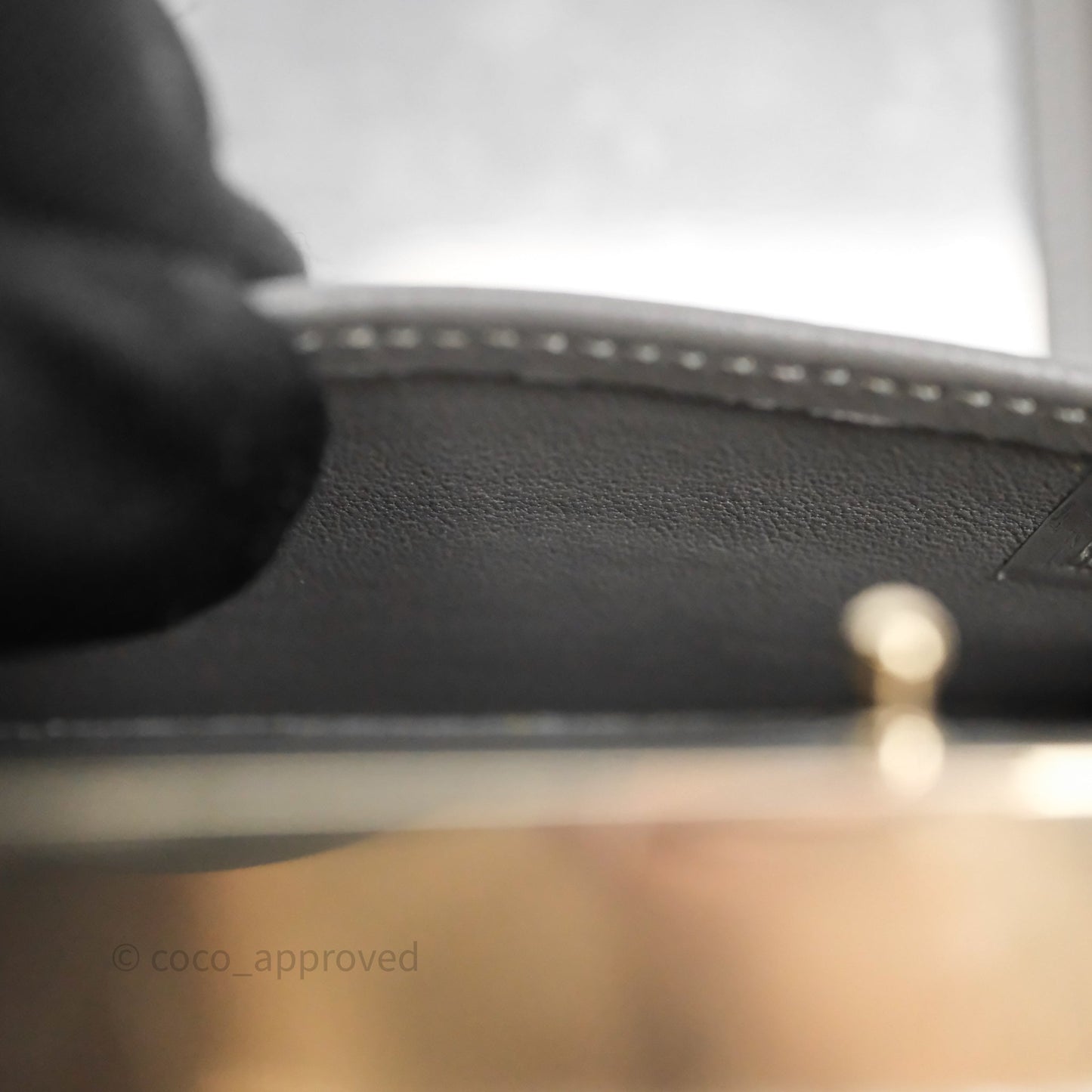 Chanel Grey Boy Mini Clutch Lambskin Gold Hardware